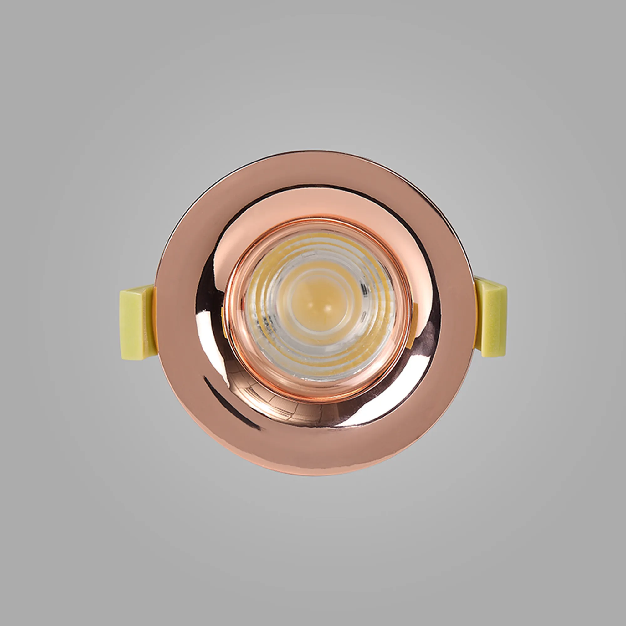 Bruve 12 Tridonic powered 12W 3000K 1200lm 36° LED Engine,300mA , CRI>90 LED Engine Rose Gold Fixed Round Recessed Downlight, Inner Glass cover, IP65 DM202498  Dlux Bruve 12 IP65